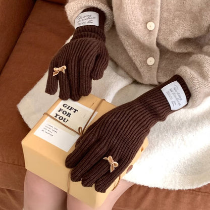 Women's & Men's Style Long Sweet Five Finger Open Gloves