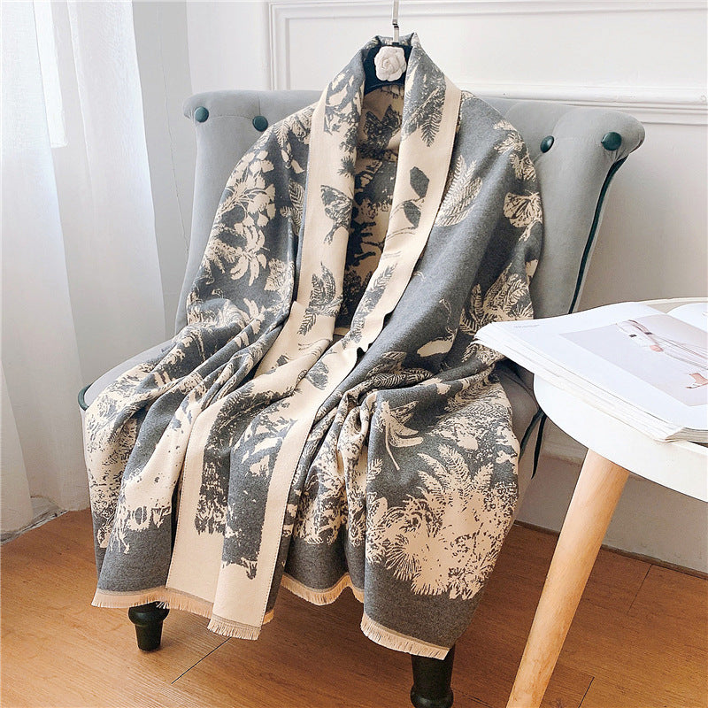 Women's Cashmere Shawl Elegant Fashion Zoo Pattern Scarfs