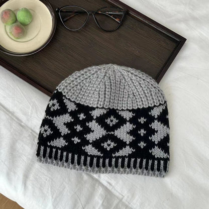 Women's & Men's Woolen Warm Big Head Circumference Hit Hats & Caps