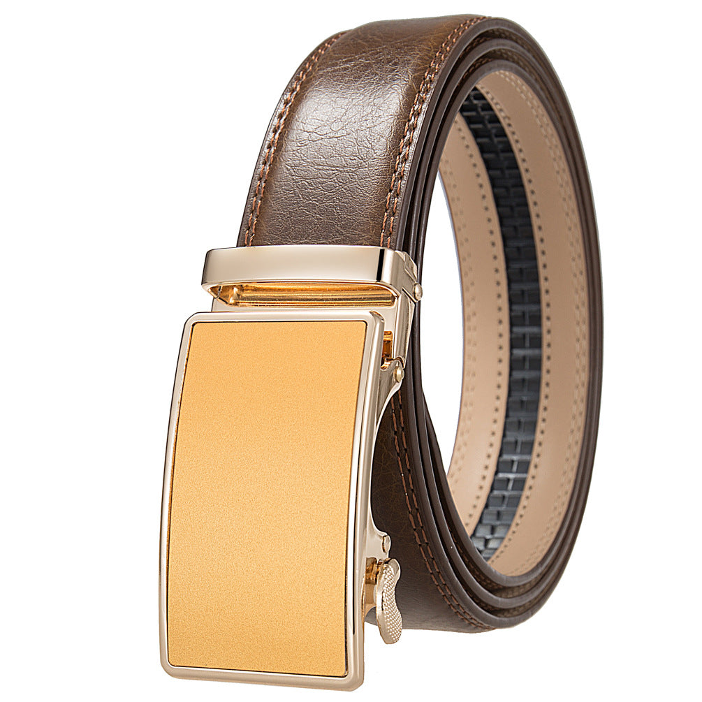 Men's Durable Versatile Automatic Buckle Cowhide Belts