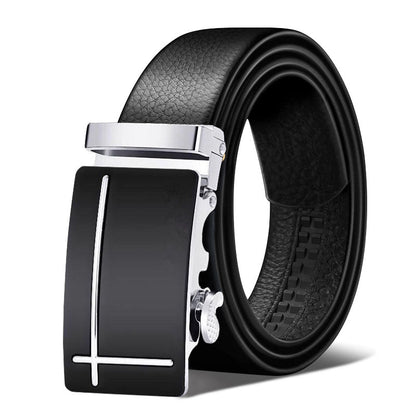 Men's First Layer Cow Leather Automatic Buckle Belts