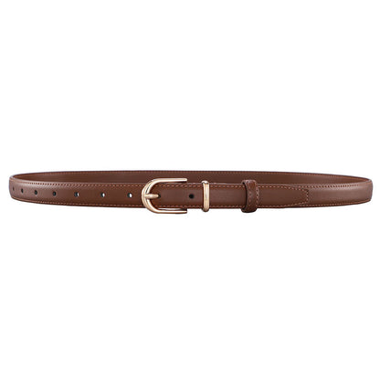 Women's Alloy Pin Buckle Cowhide High-grade Simple Belts