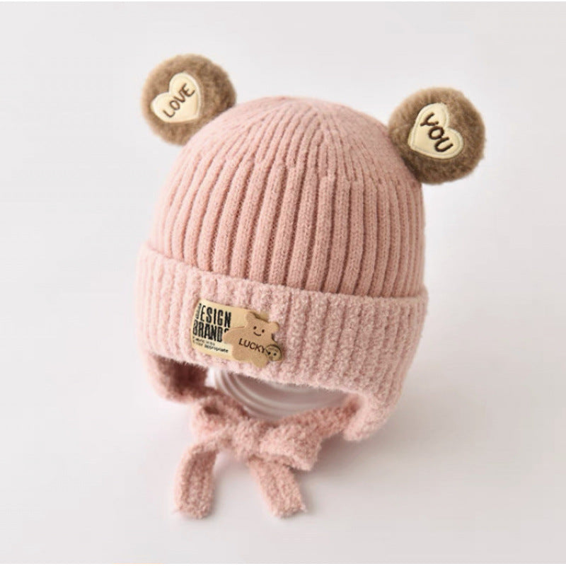 Hat Cute Boy Little Wool Thickened Kids' Headwear