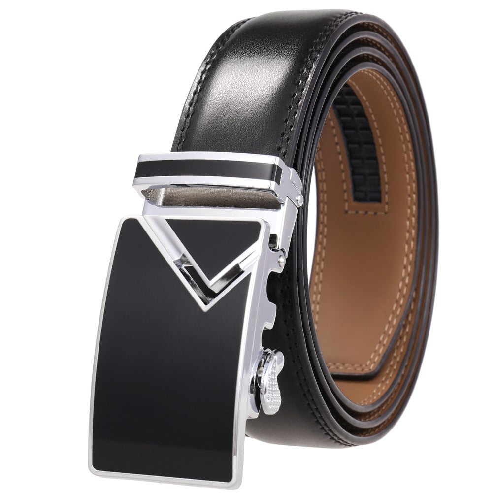 Men's Abrasive Buckle Leather Automatic Fashion Belts