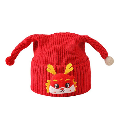 Women's & Men's Red Funny Festive Knitted Winter Keep Kids' Headwear