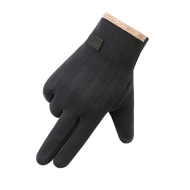 Women's & Men's Fashion Outdoor Riding Fleece-lined Thickened Cold Gloves