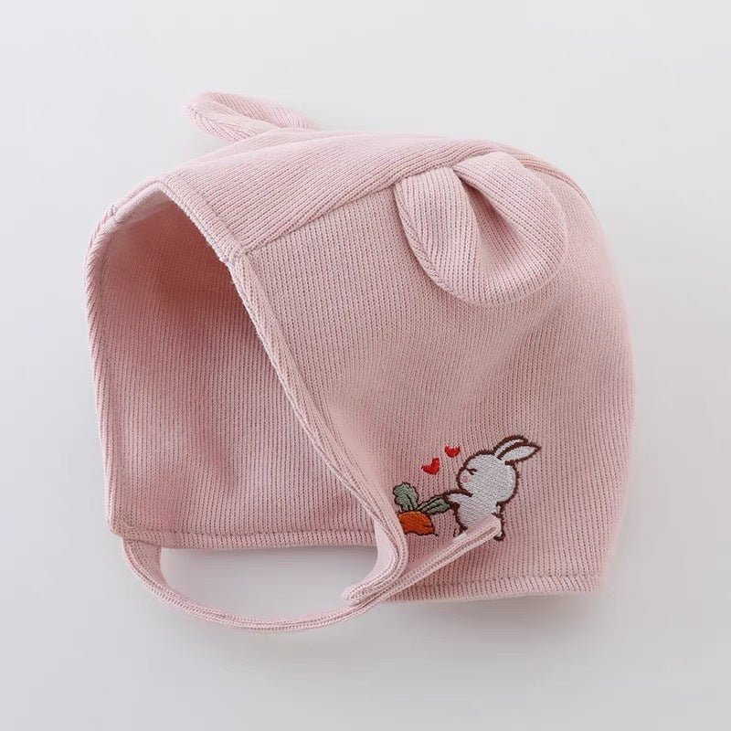 Toque Double Wall Cute Bunny Male Female Kids' Headwear