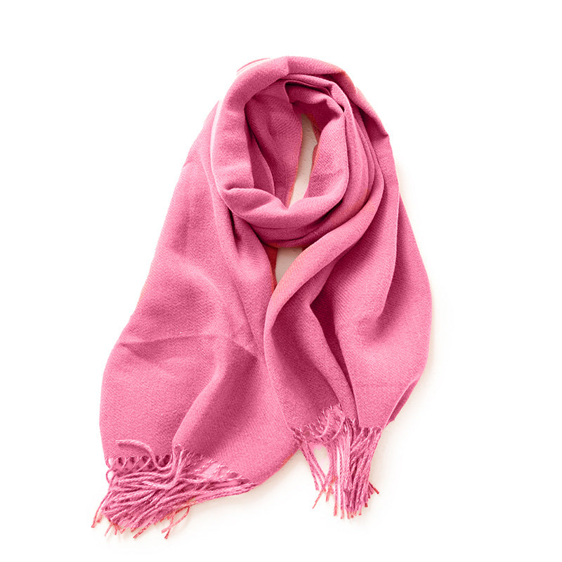 Women's Double-sided Solid Color Macaron Winter Fashion Scarfs