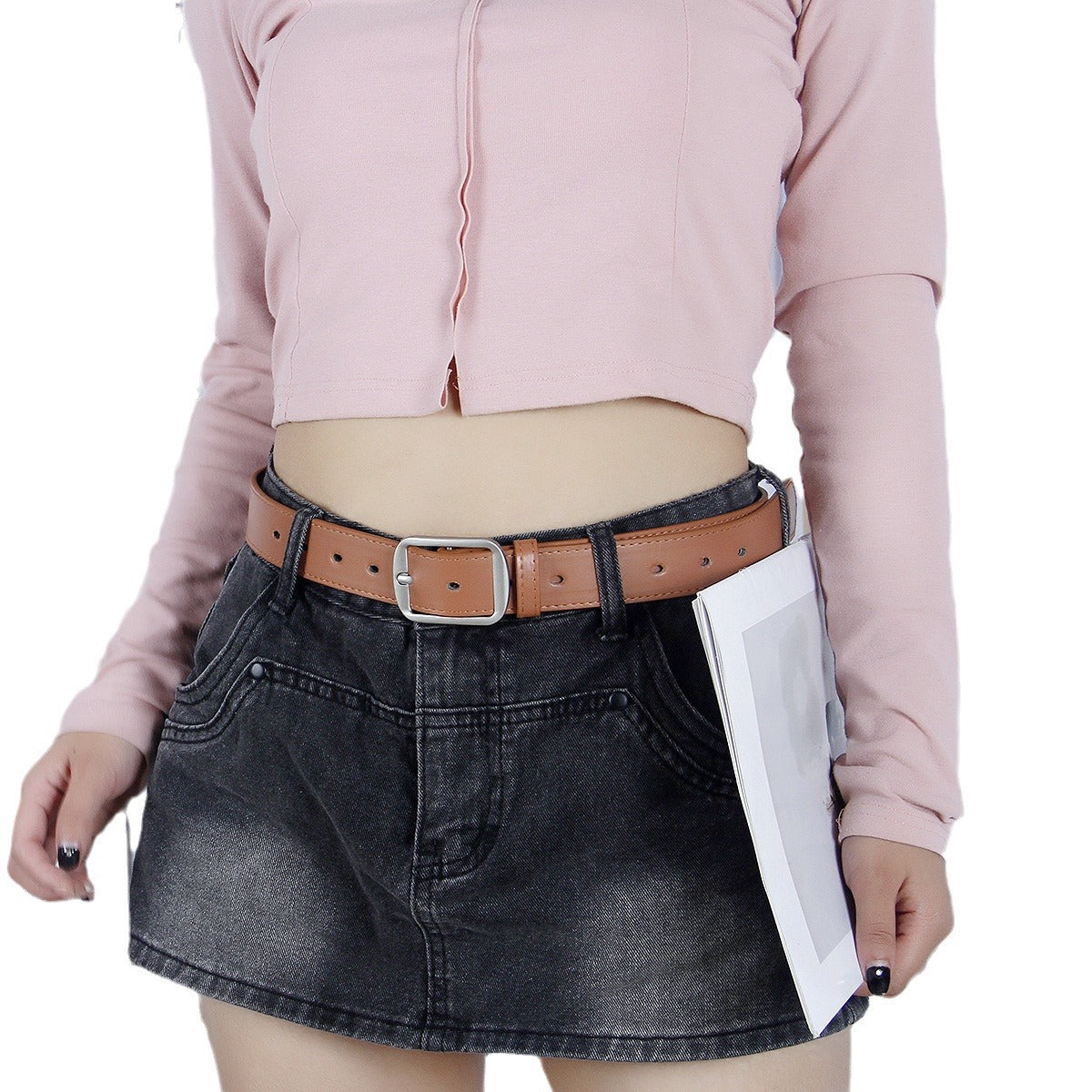 Women's High Sense Korean Style Jeans Decorative Belts