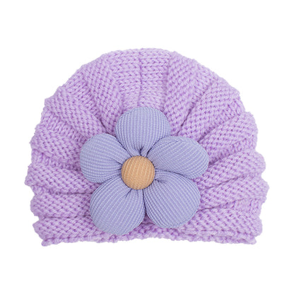 Children's Winter Warm Flower Knitted Hat Multicolor Kids' Headwear