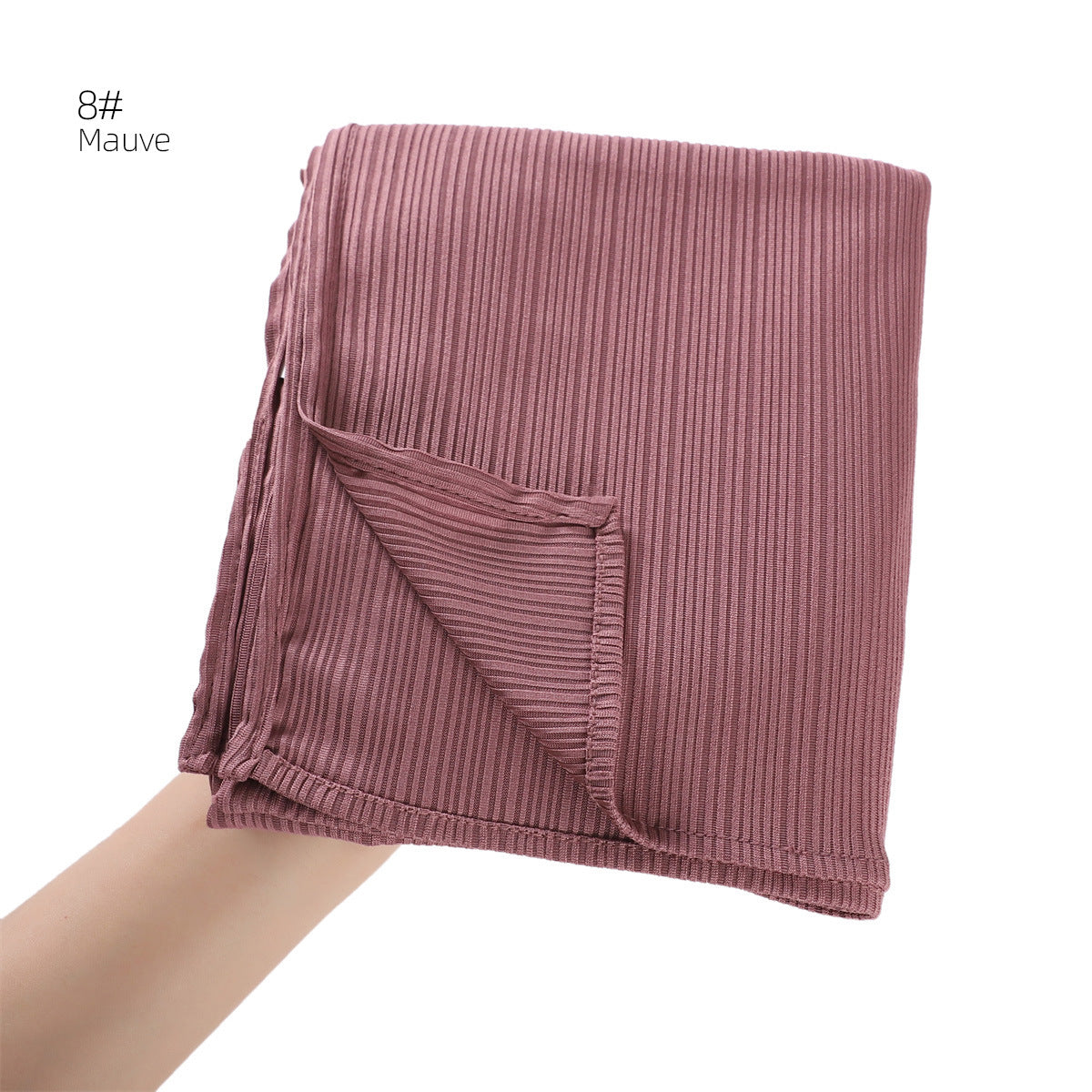 Women's Knitted Pure Color Soft Striped Bag Scarfs