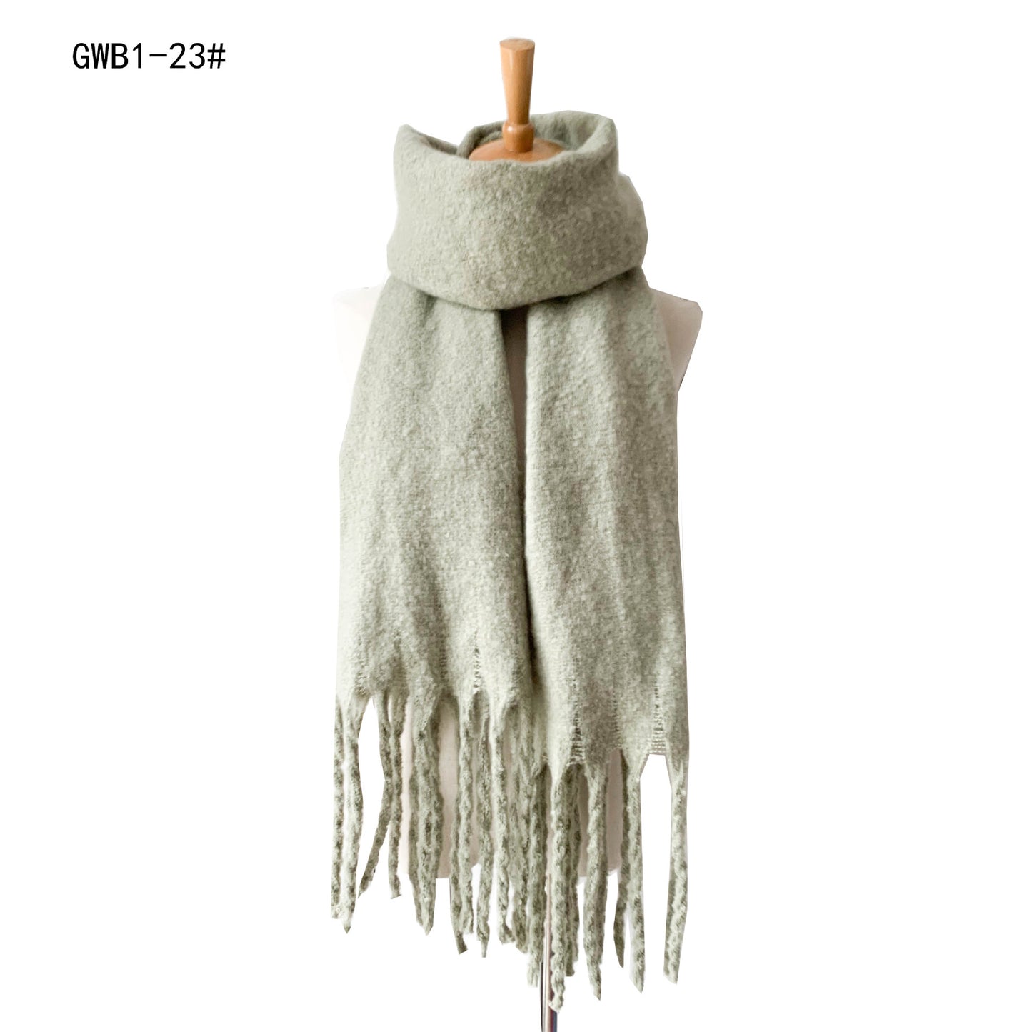 Women's & Men's Thick Tassel Circle Sand Solid Color Scarfs