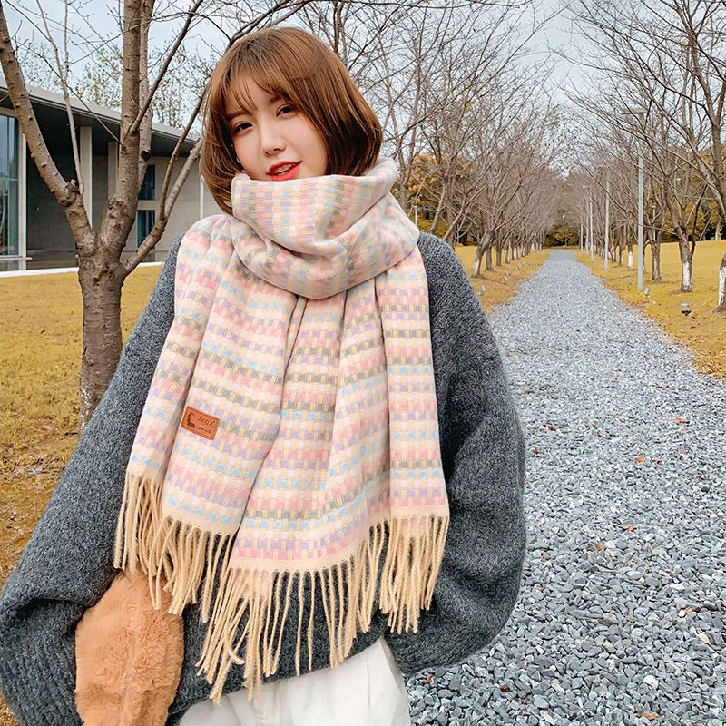 Women's Winter Korean Style Versatile High-grade Thickened Scarfs