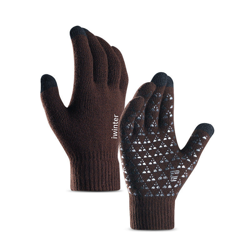 Women's & Men's Knitted Warm Wool Fleece-lined Gloves