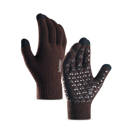 Women's & Men's Knitted Warm Wool Fleece-lined Gloves