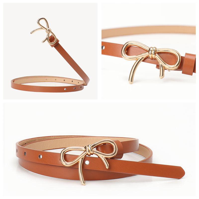 Women's Korean Style Sweet Thin Fashion Bow Belts