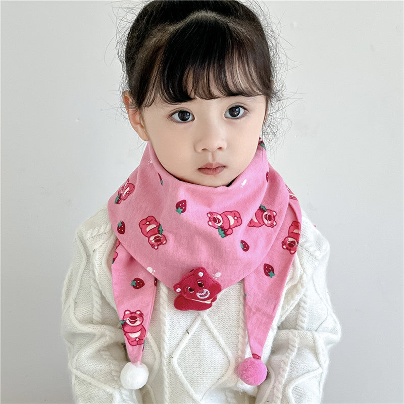 Children's Towel Color Polka Dot Pattern Double Scarfs