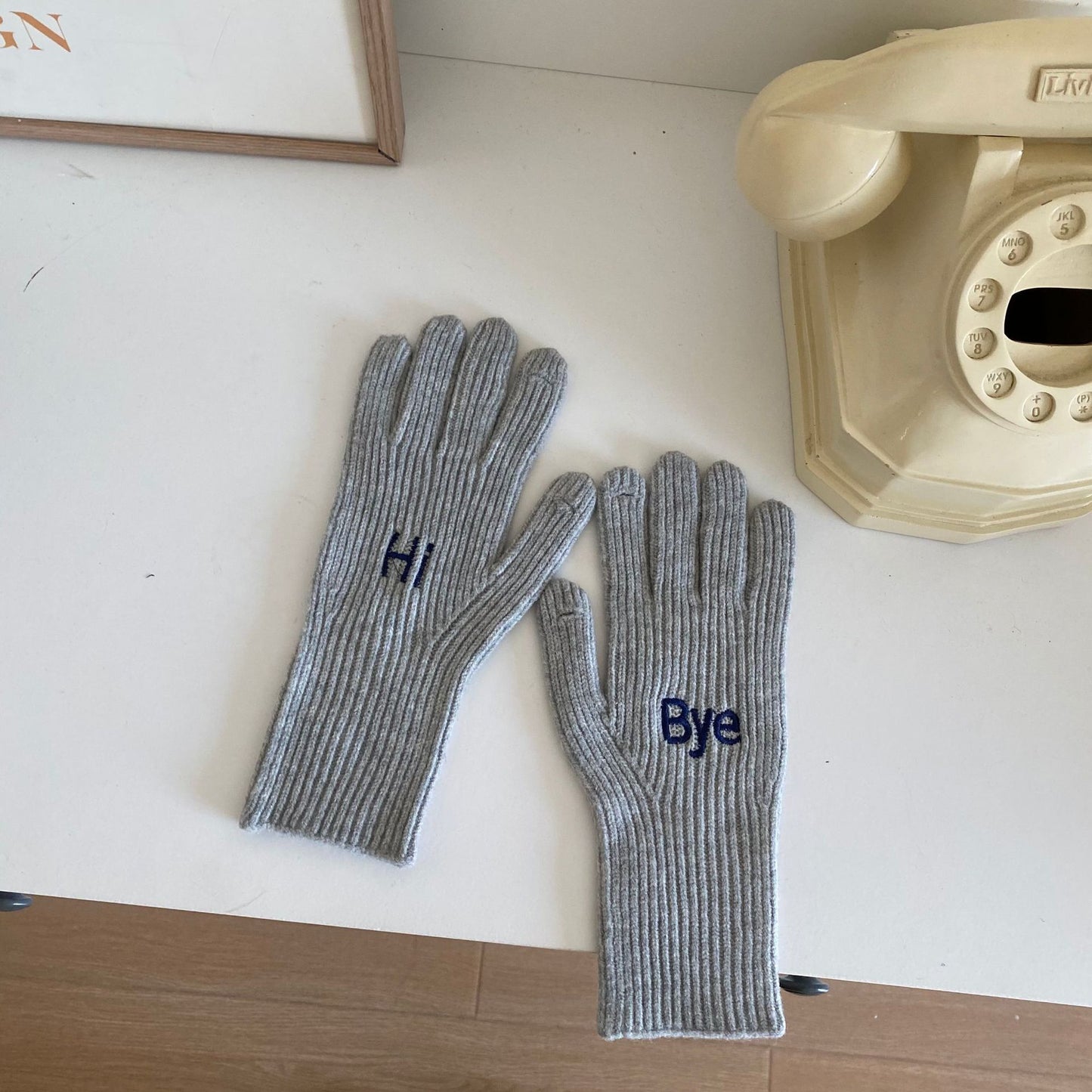 Winter Warm Letter For Couple Long Gloves