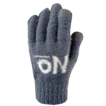 Men's Wool Keep Warm Winter Cold Protection Thickening Woolen Jacquard Gloves