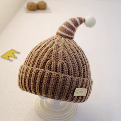 Knitted Hat Boys Thickened Earflaps Sleeve Kids' Headwear