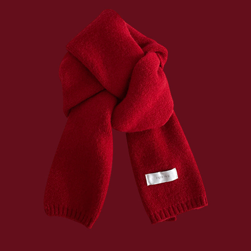 Women's & Men's Winter Warm Christmas Red Advanced Knitted Scarfs