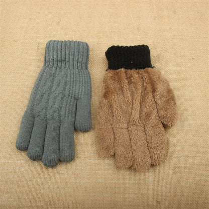 Men's Winter Warm Thickened Fleece Korean Outdoor Gloves