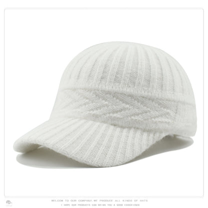 Women's Knitted Wool Baseball Korean Fashion Face Hats & Caps