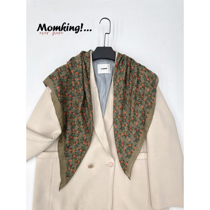 Korean Style Cotton Linen Thin Cape Scarfs