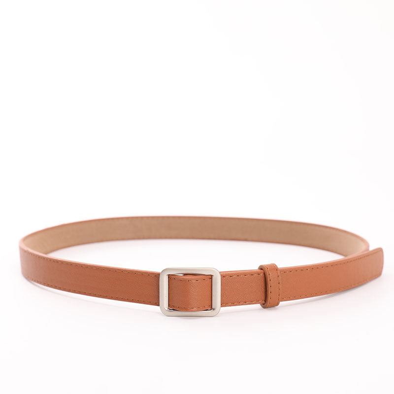 Women's Square Buckle Versatile Simple Retro Decorative Belts