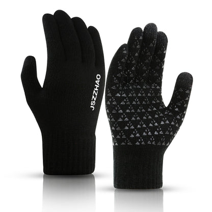 Women's & Men's Outdoor Keep Warm Fleece Running Windproof Touch Screen Fitness Gloves