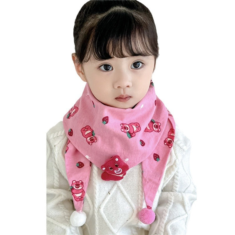 Children's Towel Color Polka Dot Pattern Double Scarfs