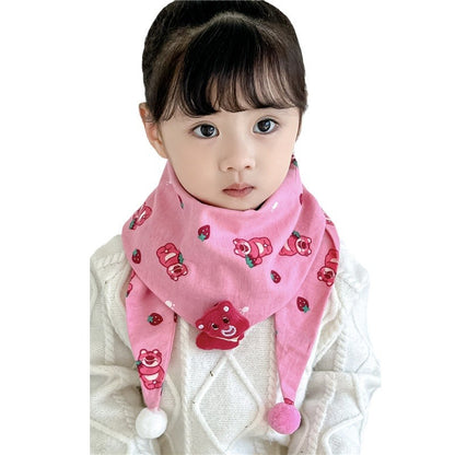 Children's Towel Color Polka Dot Pattern Double Scarfs