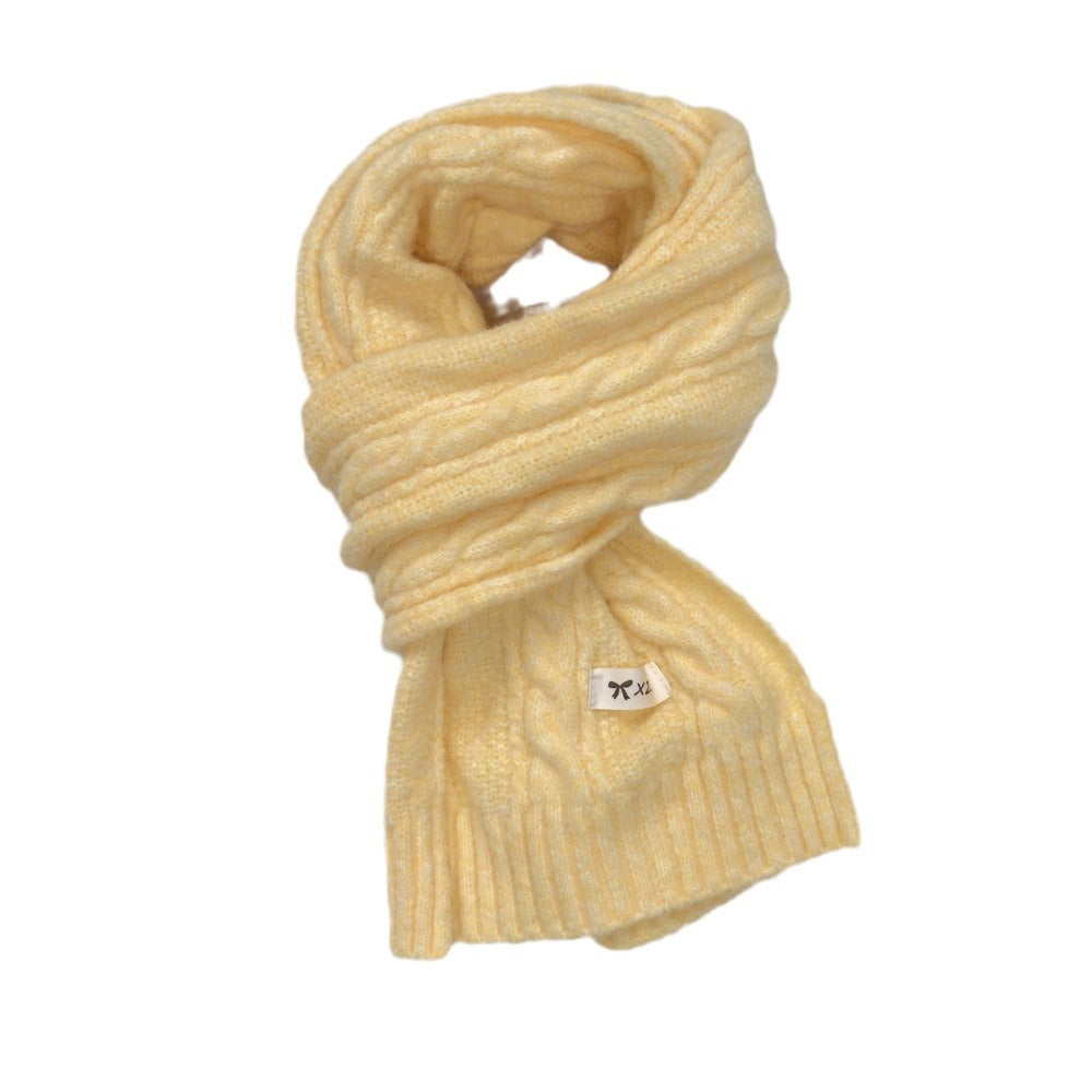 Women's & Men's Twist Braid Cute Korean Winter Wool Scarfs