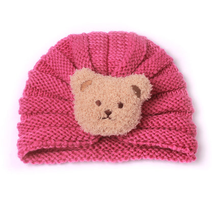 Warm Knitted Hat Cute Bear Head Kids' Headwear