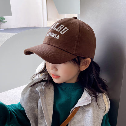 Korean Fashion Peaked Thin Letter Handsome Kids' Headwear