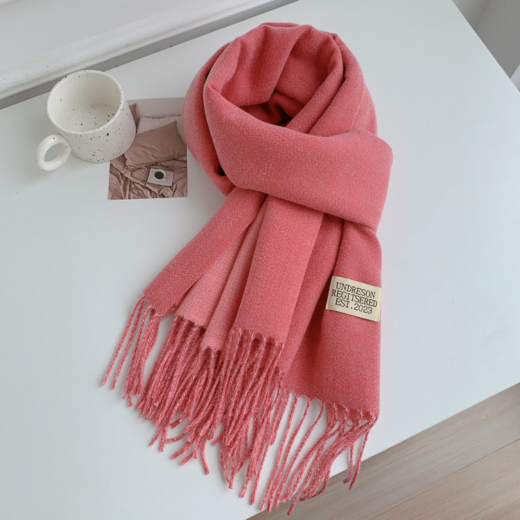 Women's Korean Style Double-sided Long Warm Fashionable Scarfs