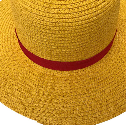 Children's Anime Hat Yellow Straw Paper Sun Kids' Headwear