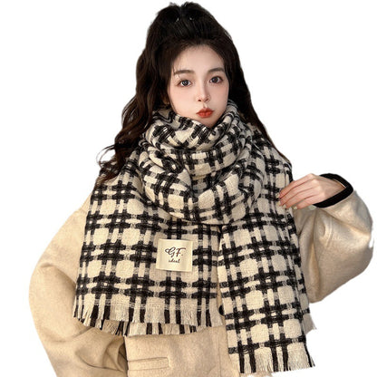 Women's & Men's Korean Winter Warm Thickened Well Plaid Scarfs