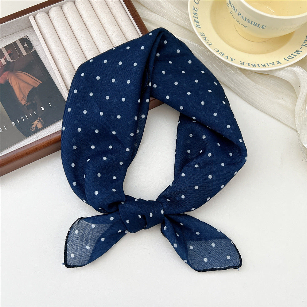 Small Square Towel Silk Female Autumn Summer Bandana Headband Scarfs