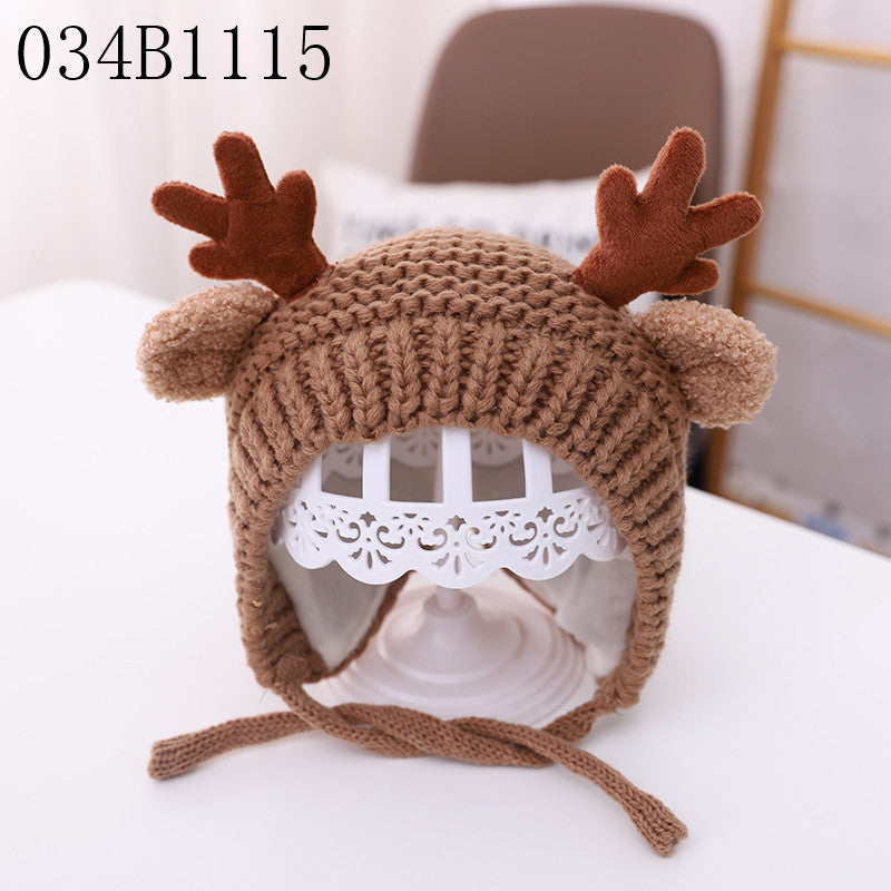 Warm Thickened Plush Bonnet Woolen Earmuffs Kids' Headwear