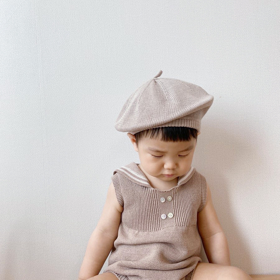 Korean Style Infant Western Knitted Hat Beret Soft Kids' Headwear