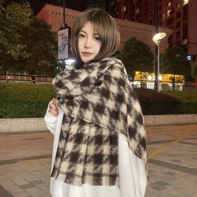 Women's Classic Plaid Casual Warm British Shawl Scarfs