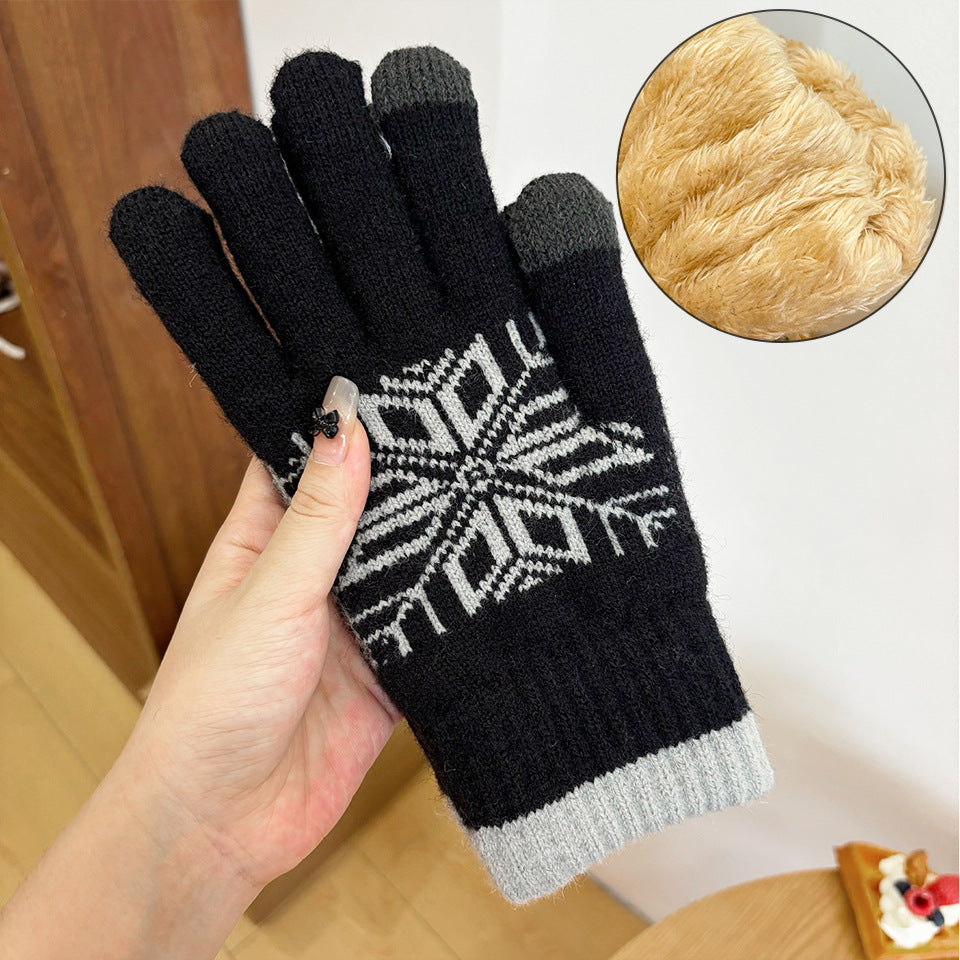 Men's Winter Cold Protection Fleece Thickened Outdoor Gloves