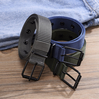 Women's & Men's Nylon Pin Buckle For Canvas Versatile Outdoor Military Training Belts