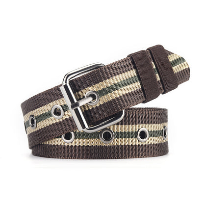 Men's Fashion Pin Buckle Imitation Nylon Woven Belts