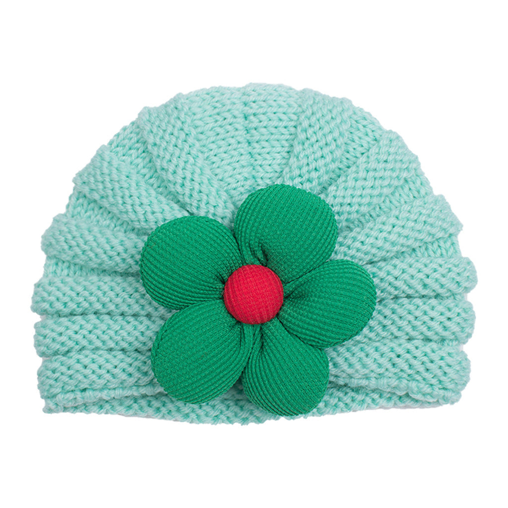 Children's Winter Warm Flower Knitted Hat Multicolor Kids' Headwear