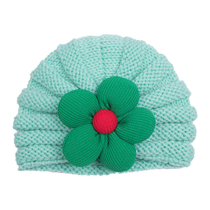 Children's Winter Warm Flower Knitted Hat Multicolor Kids' Headwear