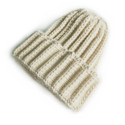 Stripe Knitted Hat Solid Color Woolen Kids' Headwear