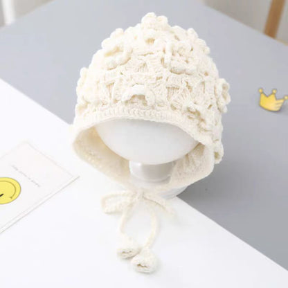 Children's Out Knitted Hat Handmade Crochet Princess Korean Woolen Kids' Headwear