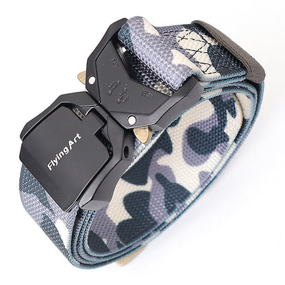 Women's & Men's Aluminum Alloy Camouflage Nylon Tactical Outdoor Belts